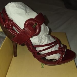 Max Studio Red Strappy Heels